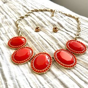 Statement bib Orange necklace from Banana Republic